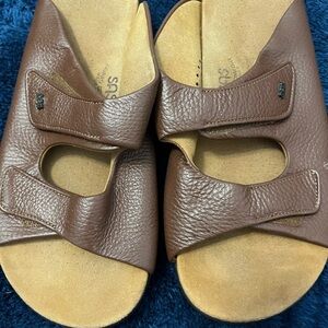 SAS Brown Leather Comfort Sandals